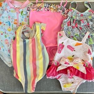 5x Baby Girl Bathing Suits